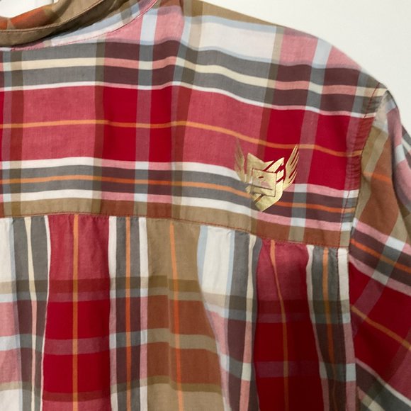 Quick Silver Mens XXL Multi Color Plaid Short Sleeve Casual Shirt‎ Button Up - Picture 6 of 9